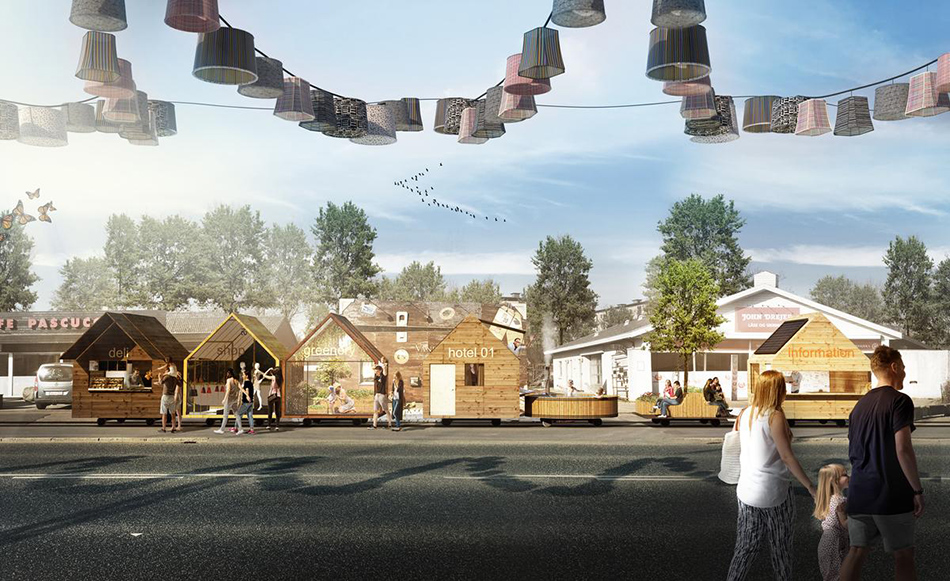AART architects pop-up train carriages