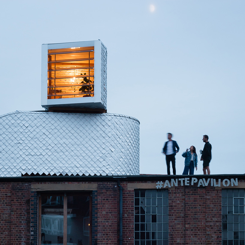 PUP architects erects 2017 antepavilion atop an east london warehouse