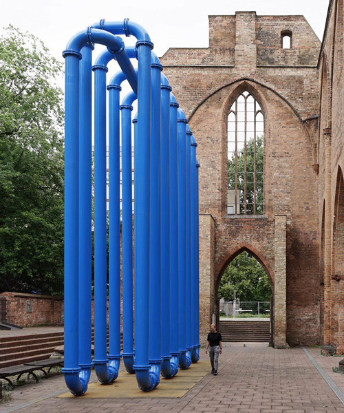 BORGMAN | LENK reframes berlin church ruins with 'radiator' sculpture