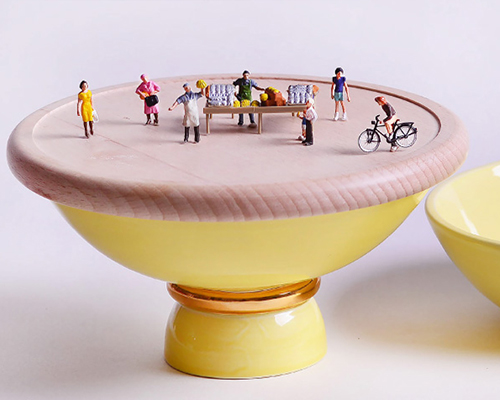 daily design objects by atelier macramè are turned into charming mini-worlds