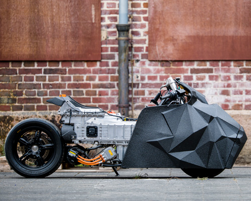 beastly BMW C evolution by krautmotors boasts a faceted, origami-like front end