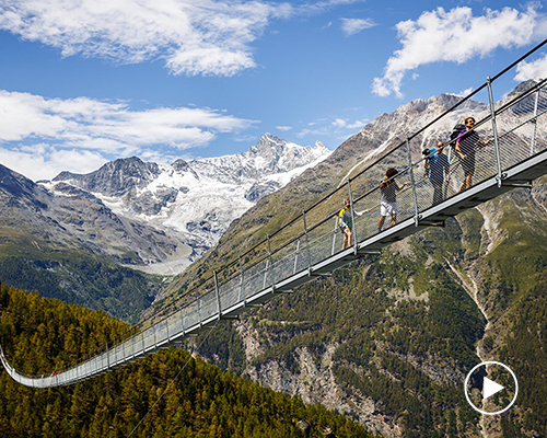 world's longest pedestrian suspension bridge opens in switzerland