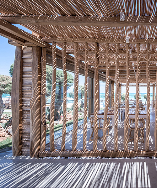 elastic architects' renovation of the rinela beach resort highlights the picturesque aegean sea