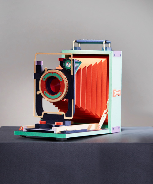 these nostalgia-inducing classic cameras are precisely folded from paper