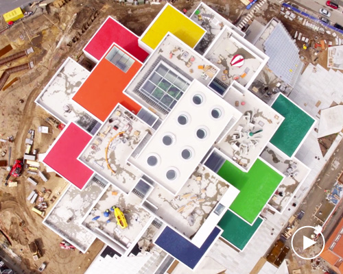 LEGO releases drone video showing its bjarke ingels-designed venue from the air