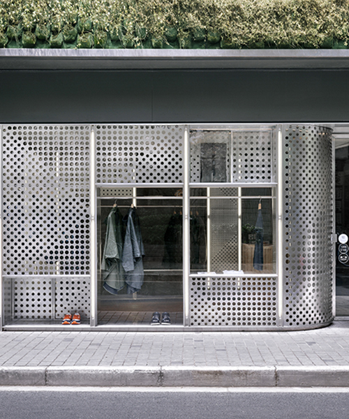 linehouse creates a curved stainless steel installation for ALL SH store in shanghai