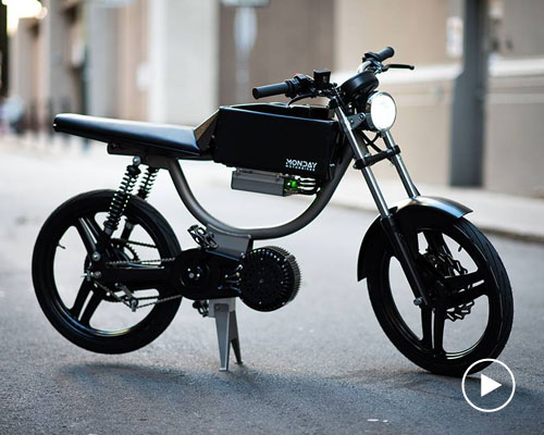 monday motorbikes M1 is a minimalist e-bike built for city commutes