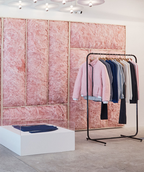 patrik ervell turns opening ceremony store in new york into a cloud of pink fiberglass foam