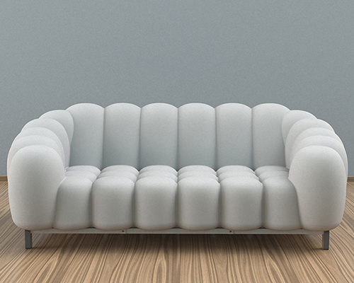 raz omer introduces the modular + inflatable 'naja' sofa for nomadic lifestyles