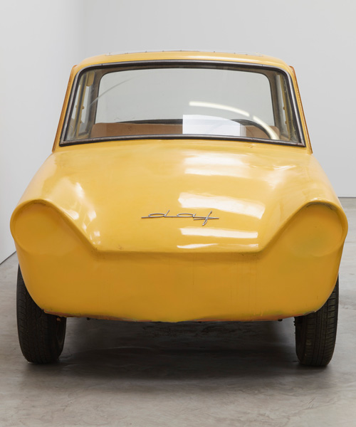 robert grosvenor parks three functionless cars inside new york's karma gallery