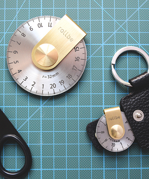 the compact 'rollbe' measuring tool is no larger than a coin