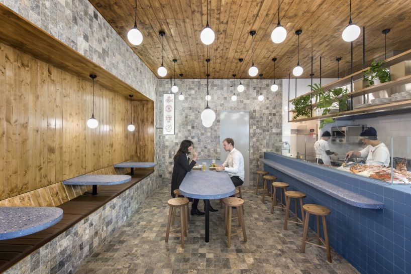 sans arc studio designs an off-beat fish and chip bar with a japanese twist