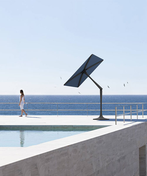 sunflower is the $8,000 robotic umbrella, music player and security camera that follows the sun