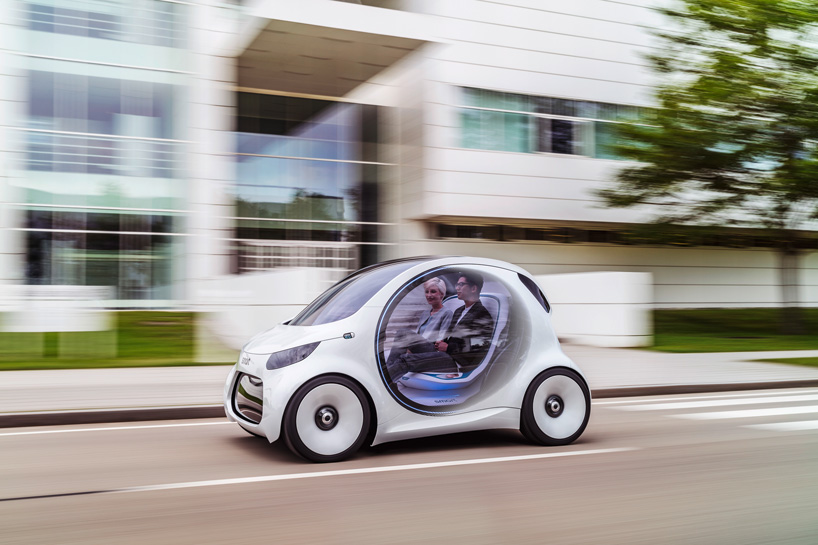smart vision EQ fortwo is an autonomous electric solution for car