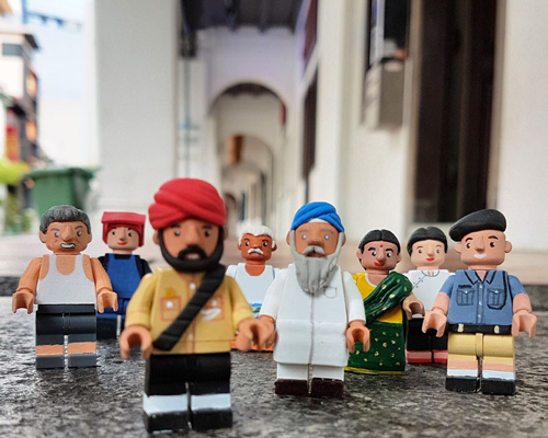 toy-maker szesze ong reimagines singaporean characters as LEGO mini-figures
