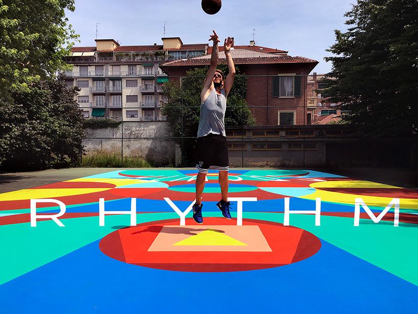 anamorphic basketball court turin