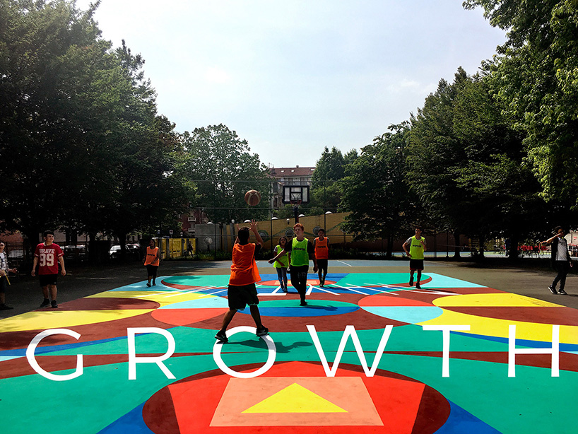 anamorphic basketball court turin