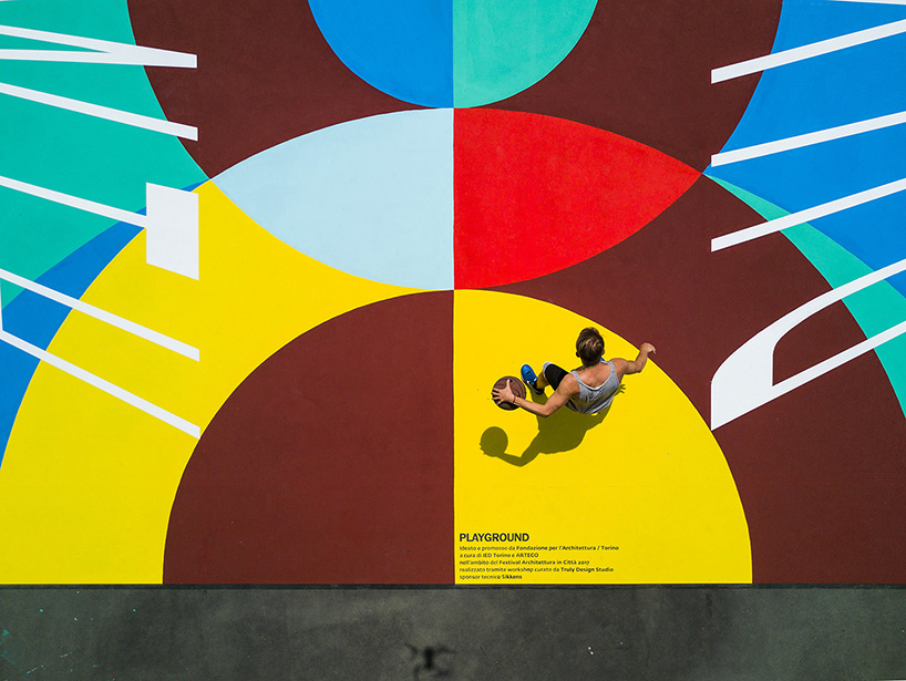 anamorphic basketball court turin