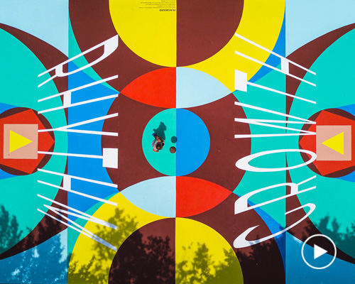 an anamorphic basketball court in turin is warping players sense of space