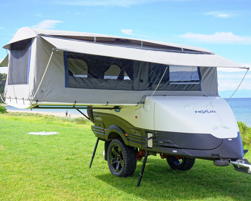 ultimate nexus is a tiny trailer that transforms into a spacious living space