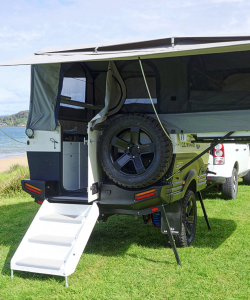 ultimate nexus is a tiny trailer that transforms into a spacious living space