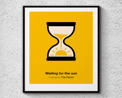 the pictogram music posters by viktor hertz are simply and creatively portrayed