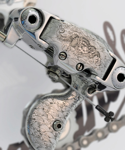 vintage luxury bicycles' collection features intricately detailed japanese-engraved motifs