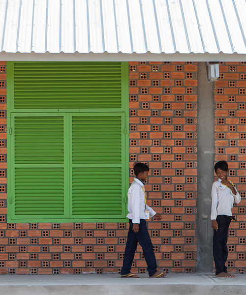 weston williamson + partner and building trust international design brick-clad school in cambodia