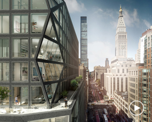 OMA's first residential tower in new york will feature a prismatic corner of glass