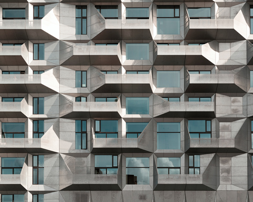 andres gallardo captures the geometrical facade of COBE's 'silo building' in copenhagen