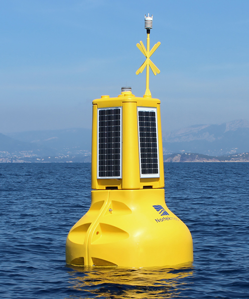 atelier 360 designs a nortekmed oceanographic buoy to analyze for scientific research
