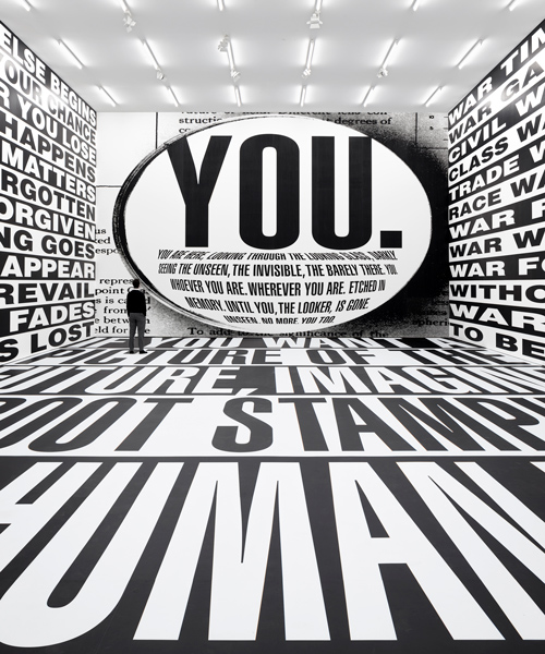 barbara kruger wraps immersive, room-sized texts across sprüth magers gallery