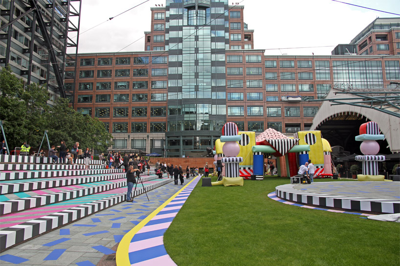 camille walala inflates bouncy and patterned villa walala at the london design festival