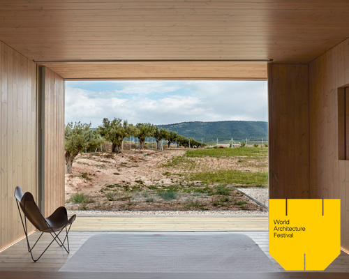 ramón esteve's cottage in the vineyard frames views of the spanish landscape