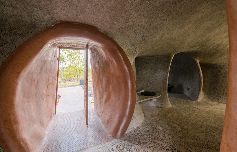 retro-futuristic gumpha house by shailesh devi/within N without