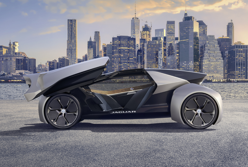 jaguar's future-type electric, self-driving concept can be summoned on-demand