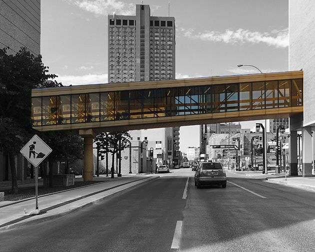 joseph kennedy's photo series focuses on the empty corridors of downtown winnipeg’s skywalk