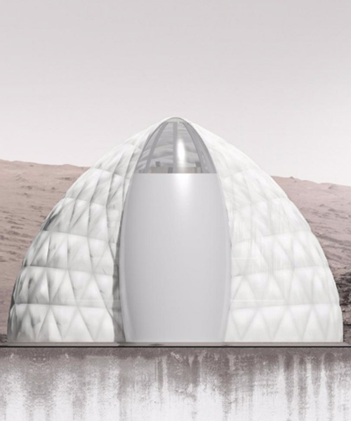'new home' habitat proposes an easy-to-construct, comfortable living solution on mars