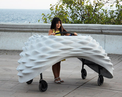 Melike Altınışık Architects displays motion in the shell at architecture biennal in antalya