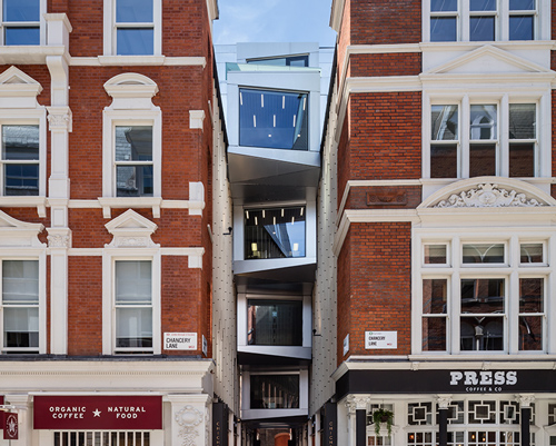 ORMS slots aluminum-clad office + residence into a victorian alleyway in london