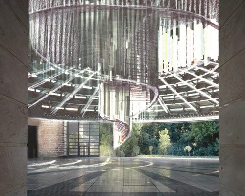 mario bellini fabricates immense textile installation at proposte 2018