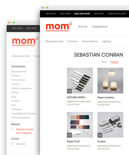discover a digital showroom of sebastian conran’s creative collaborations on MOM