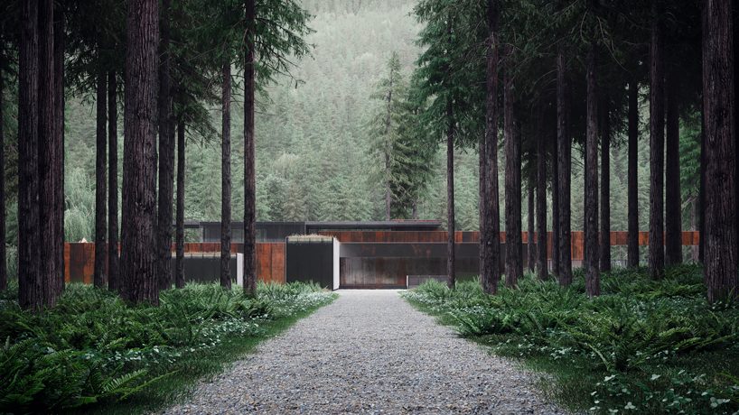 MAKHNO studio embeds corten steel house deep within ukranian forest