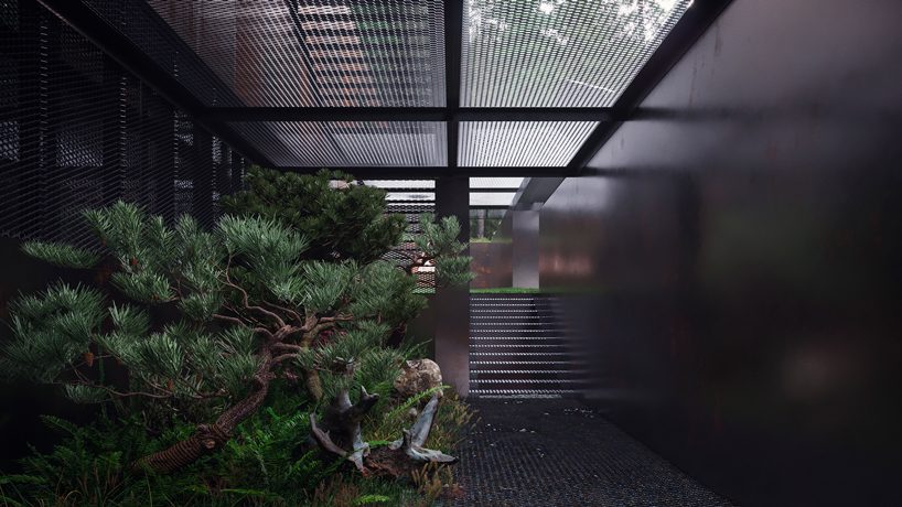 MAKHNO studio embeds corten steel house deep within ukranian forest