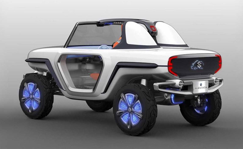 suzuki's e-survivor electric concept is a futuristic compact SUV