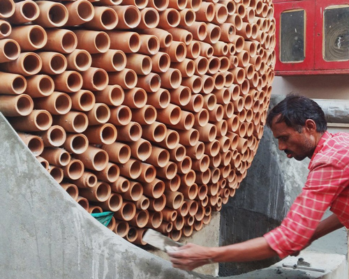 ant-studio develops terracotta 'beehive', an energy-efficient alternative to air conditioning