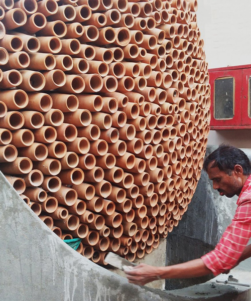 ant-studio develops terracotta 'beehive', an energy-efficient alternative to air conditioning