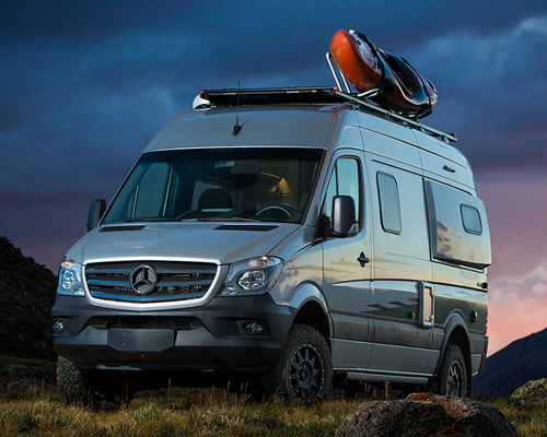 winnebago's mercedes-benz revel 4x4 camper van is built for off-roading