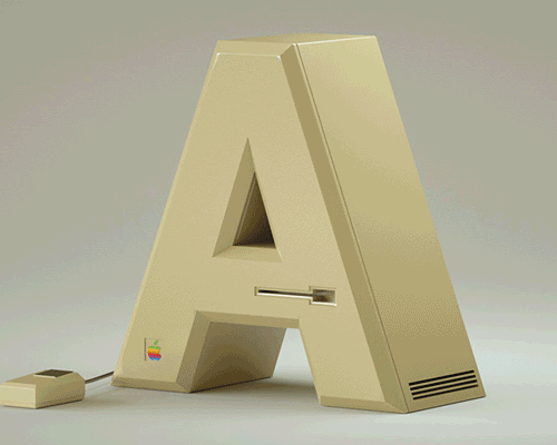 this electronic alphabet synthesizes technology and typography into a 'trademark' typeface