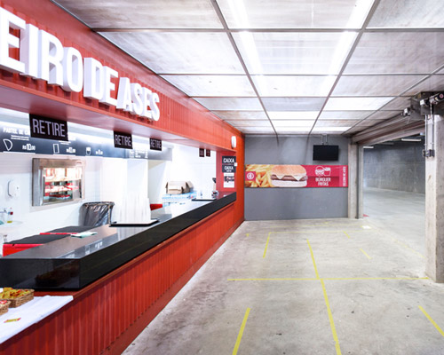 0E1 architects designs modular bars to fit celeiro de ases' stadium in porto alegre